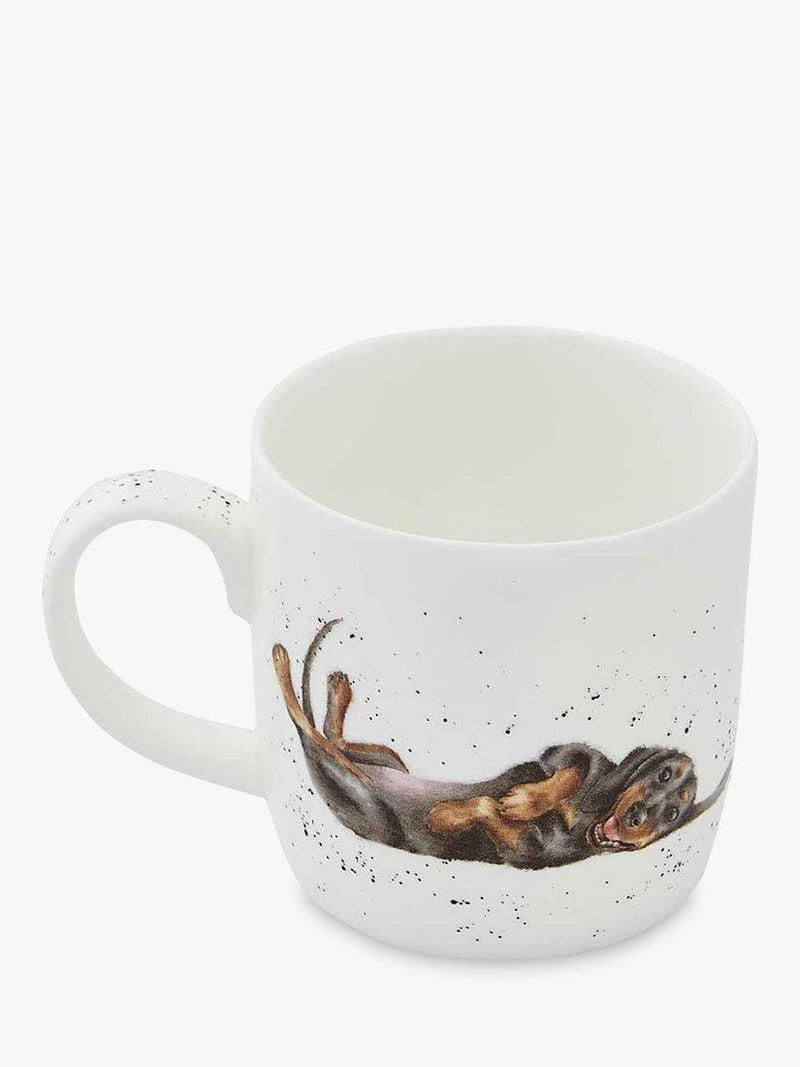 Wrendale Designs That Friday Feeling Dachshund fine bone china mug 310ml - British product