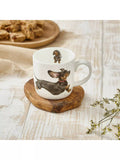 Wrendale Designs That Friday Feeling Dachshund fine bone china mug 310ml - British product