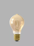 Calex gold tinted curly filament LED bulb A60, UK version