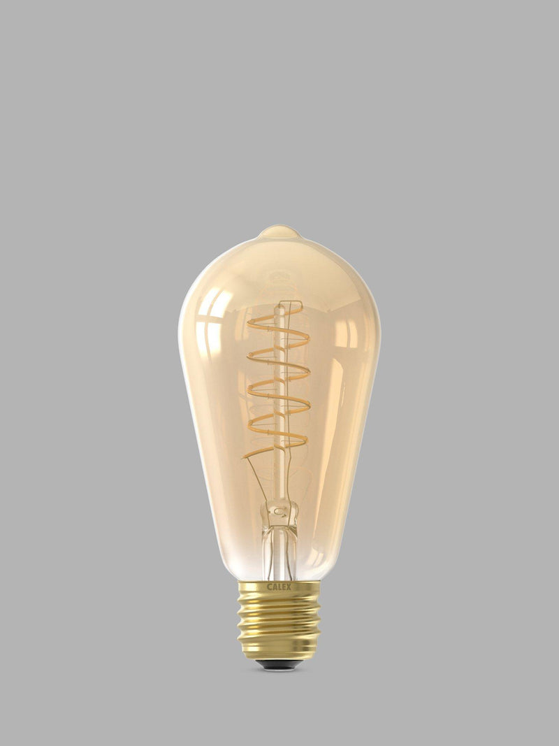 Calex gold tinted dimmable LED bulb 3.8W curly filaments - British product
