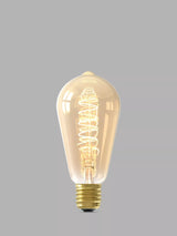 John Lewis Calex 3.8W LED Curly Filament Dimmable ST64 Bulb, Gold- Buy online at McGrocer