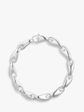 Georg Jensen organic links chain bracelet sterling silver 20cm, imported from the UK