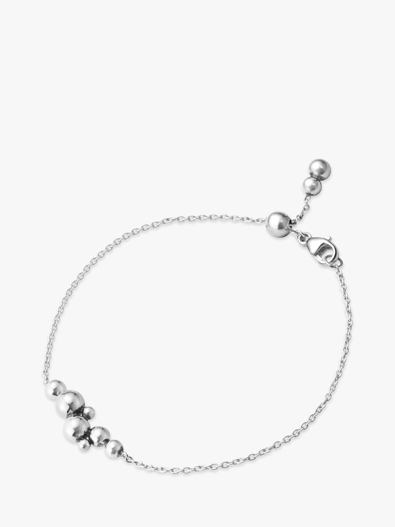Georg Jensen cluster beads chain bracelet silver, UK version