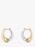 Georg Jensen two-tone hoop earrings 18ct gold and silver, UK version