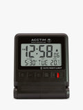 Acctim travel alarm clock black with Smartlite radio controlled, UK version