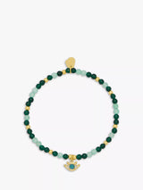 John Lewis Beaded Eye Charm Bracelet with Gold and Jade- Buy online at McGrocer