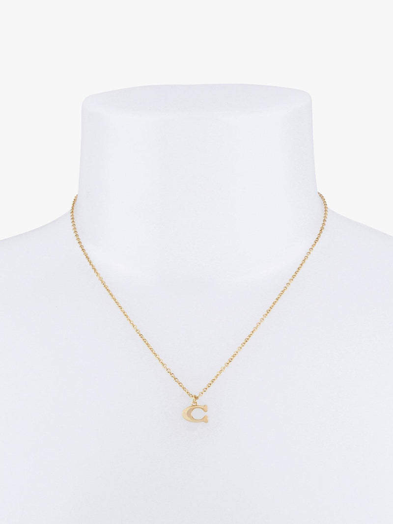 Coach Signature C gold pendant necklace, imported from the UK
