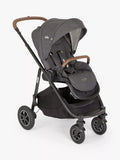 Joie Baby Versatrax Trio Fahrradkinderwagen mit Babywanne und i-Snug 2 Autositz-Set, Shell Grey