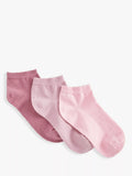 John Lewis trainer socks pack of 3 in pink (British brand)