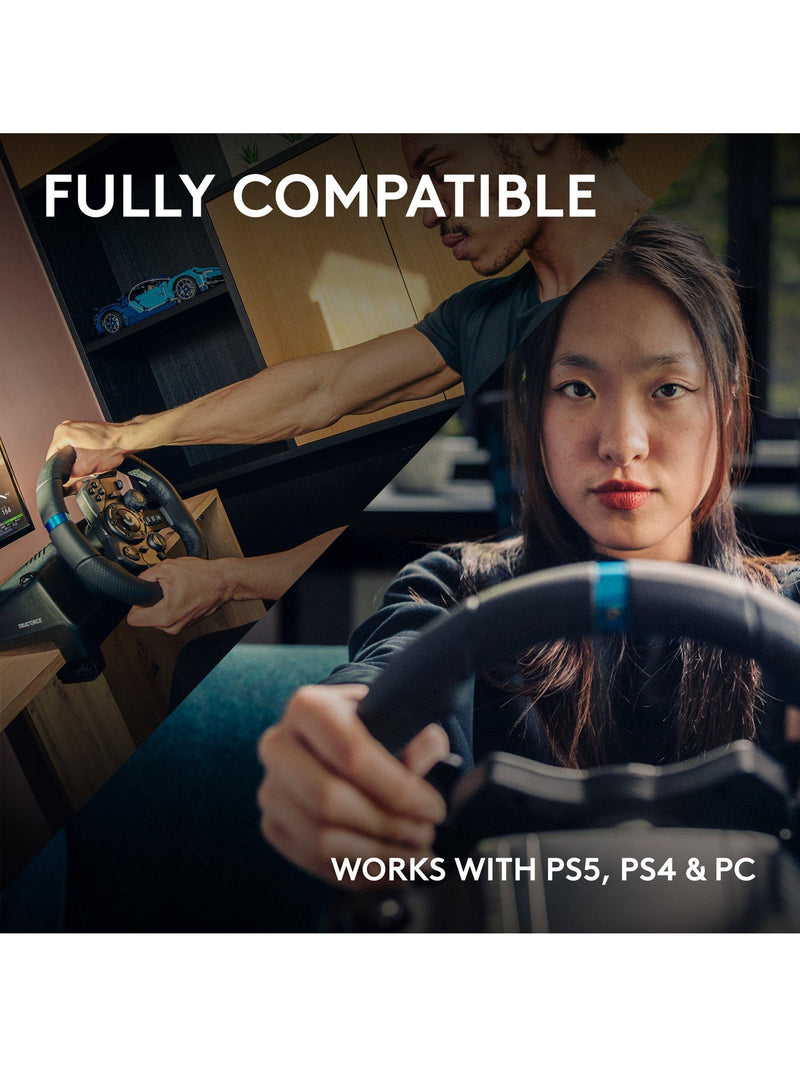 Logitech G923 TRUEFORCE racing wheel for PlayStation and PC, UK version