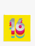Redback Cards rainbow 16th birthday card (British brand)