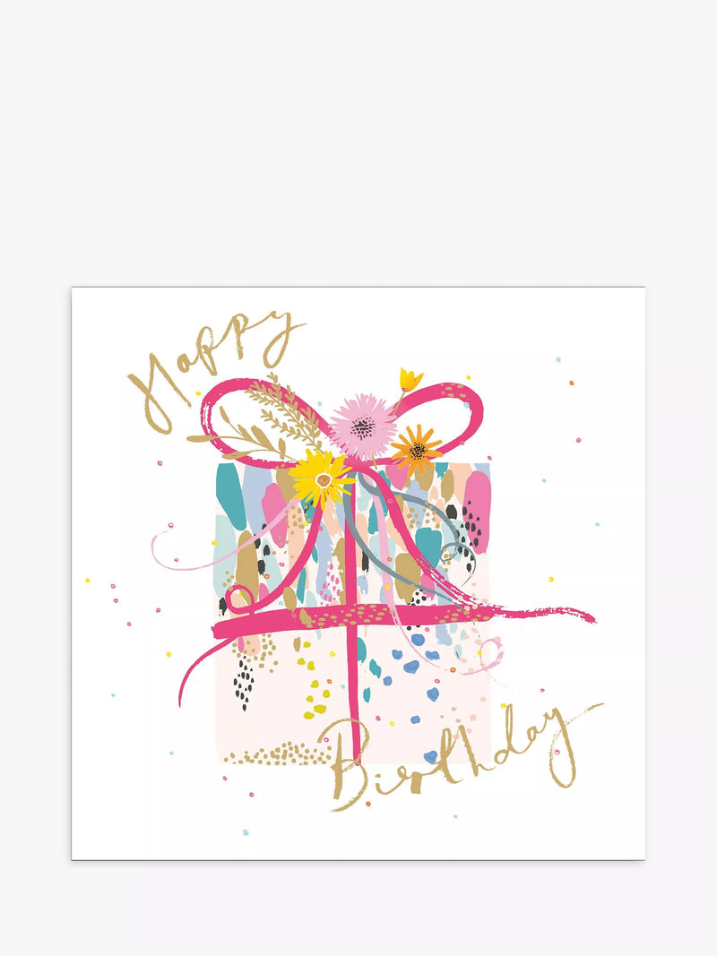 Woodmansterne colourful birthday card 15x15cm, imported from the UK