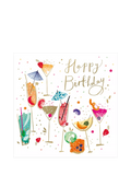Woodmansterne colourful cocktails birthday card, imported from the UK