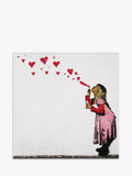 Woodmansterne Heart Bubbles greeting card 15x15cm, imported from the UK