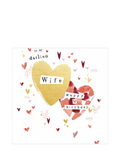 Woodmansterne birthday card for wife 15x15cm (British brand)