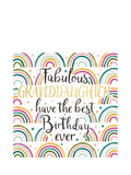 Woodmansterne granddaughter birthday card rainbow - British product