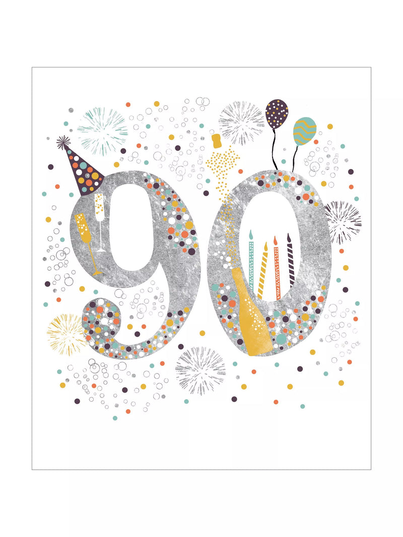 Woodmansterne 90th birthday card, imported from the UK