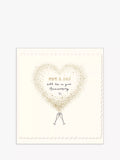 Proper Mail Company Heart Mum and Dad Card 15cm square British product