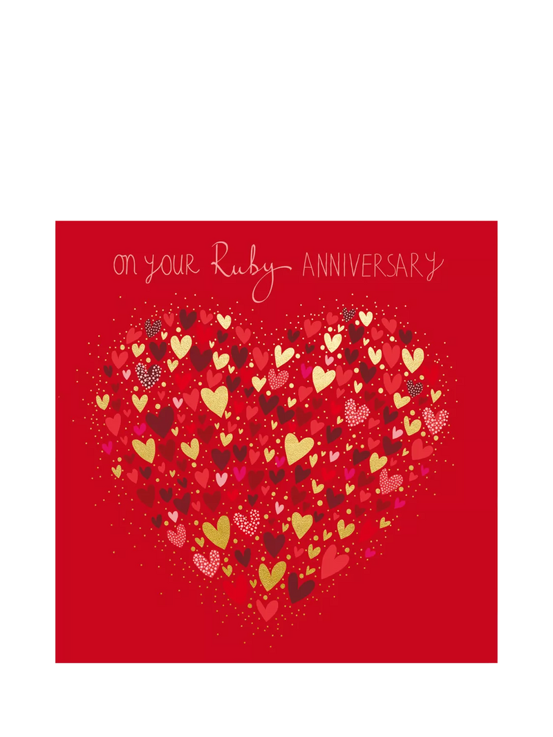 Woodmansterne ruby anniversary card with envelope (British brand)