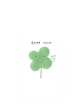 Woodmansterne Four Leaf Clover Good Luck Card, imported from the UK