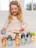 Bluey wooden character skittle set, imported from the UK