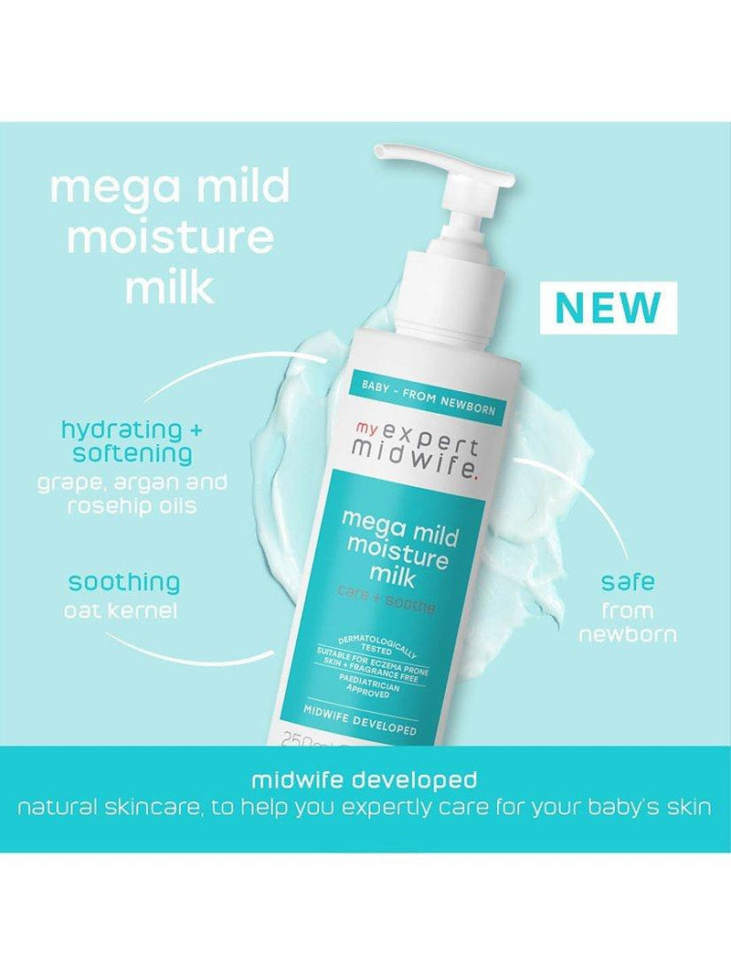 My Expert Midwife Baby Moisture Milk Mega Mild, imported from the UK