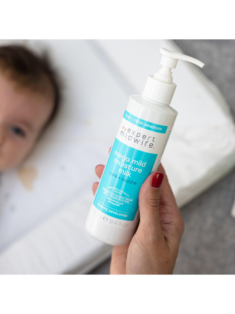 My Expert Midwife Baby Moisture Milk Mega Mild, imported from the UK