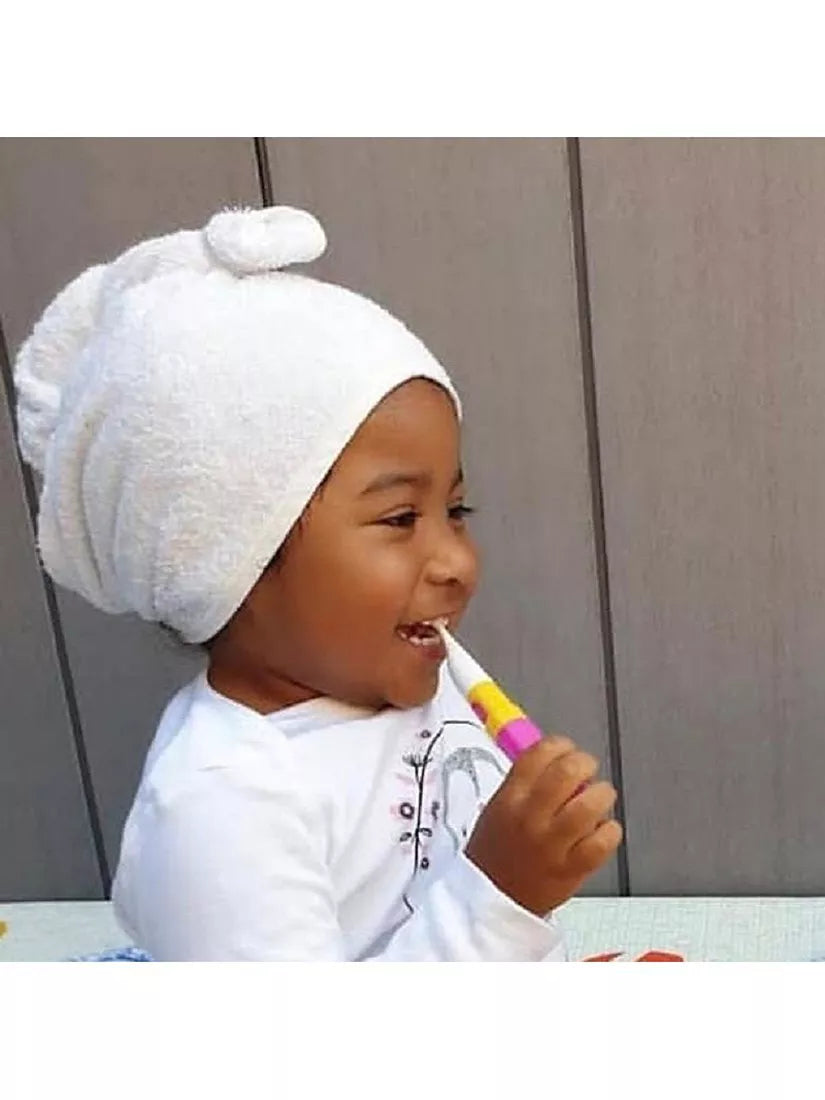 Cuddledry Cuddletwist Kids' Hair Towel, White - McGrocer
