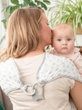 Cheeky Chompers multi muslin breastfeeding cover, silver stars (British brand)