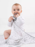 Cheeky Chompers multi muslin breastfeeding cover, silver stars (British brand)