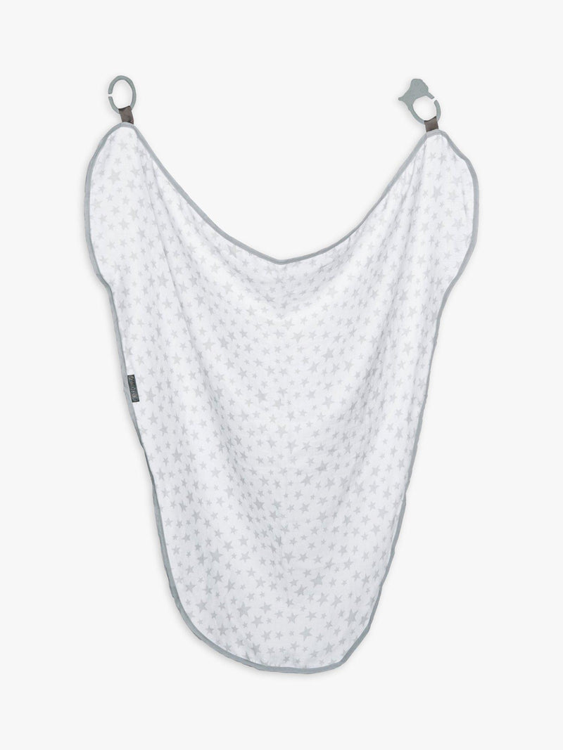 Cheeky Chompers multi muslin breastfeeding cover, silver stars (British brand)