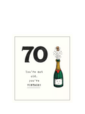 Pigment 70th birthday 'You're Not Old' greeting card, imported from the UK