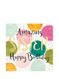 Woodmansterne Colour Splash birthday card for sister - British product