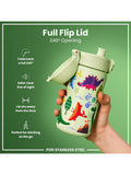 Ion8 Dinosaurs drinks bottle Luminous Pear 400ml, UK version