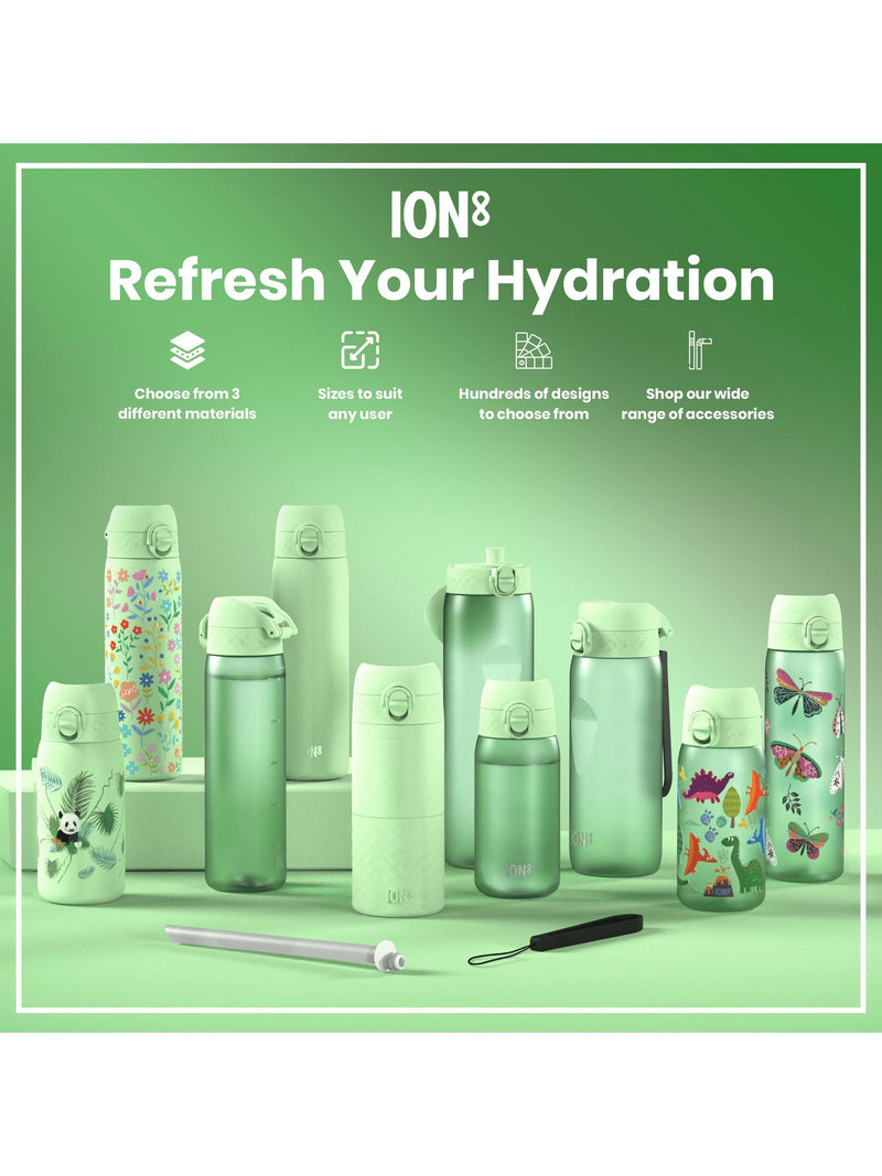 Ion8 Dinosaurs drinks bottle Luminous Pear 400ml, UK version