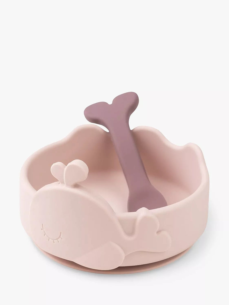 Done by Deer Wally Stick & Stay baby feeding bowl and spoon set - British product