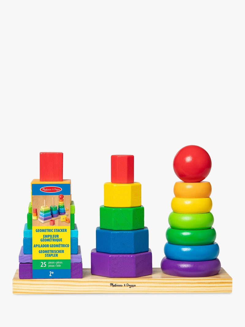 Melissa & Doug Geometric Stacker wooden toy (British brand)