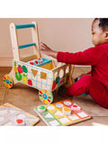 Melissa & Doug shape sort grocery cart walker wooden toy, imported from the UK
