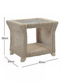 Desser Clifton rattan side table natural, imported from the UK