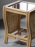 Desser Opera rattan side table light oak - British product