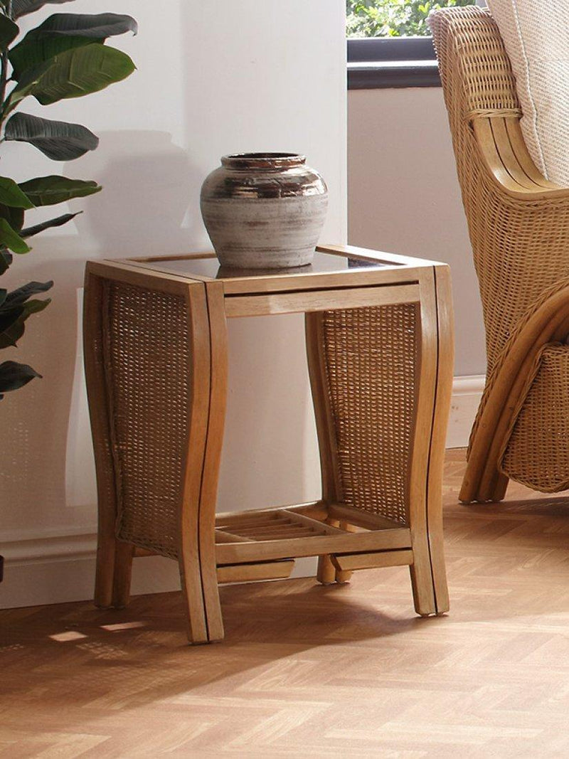 Desser Opera rattan side table light oak - British product