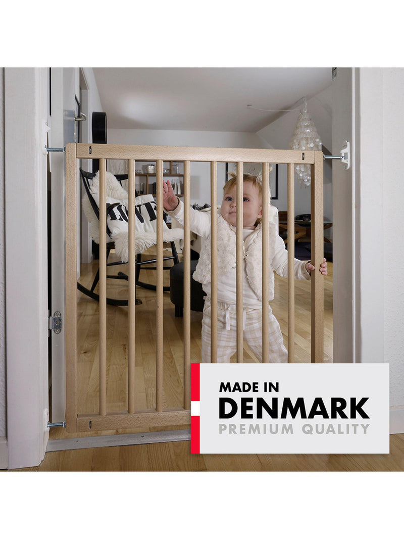 BabyDan Single Panel Wooden Safety Gate FSC Beechwood - British product