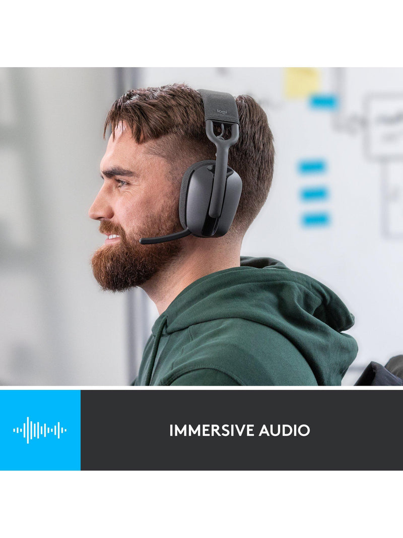 Logitech Zone Vibe 100 wireless headset Graphite, UK version