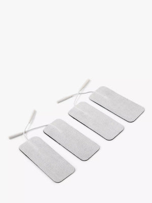 TENS Replacement Electrodes, 40mm x 100mm Rectangular with 2mm Connector, 20-30 Applications