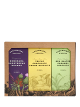 John Lewis Assorted Biscuit Trio with Demerara Shortbread, Triple Chocolate Chunk, and Sea Salted Caramel, 600g- Buy online at McGrocer