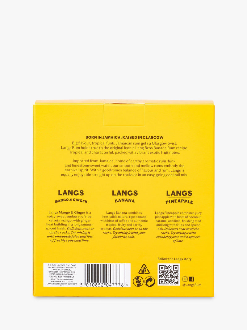 Langs rum selection pack of 3 15cl, UK version