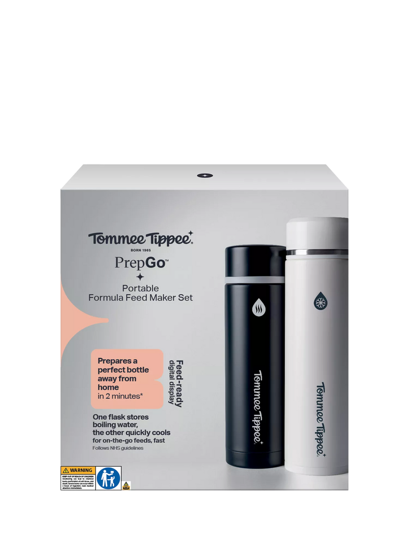 Tommee Tippee GoPrep portable formula feedmaker kit with hot and cool flasks (British brand)