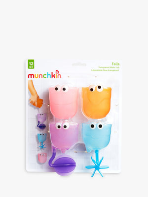 Waterfall Bath Toy Set with Scoop Cup and Suction Cup Toys