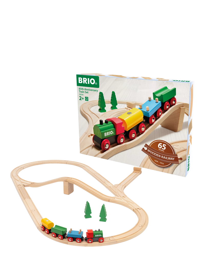 BRIO wooden train set 65th anniversary 32-piece, imported from the UK