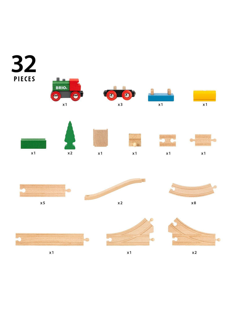 BRIO wooden train set 65th anniversary 32-piece, imported from the UK
